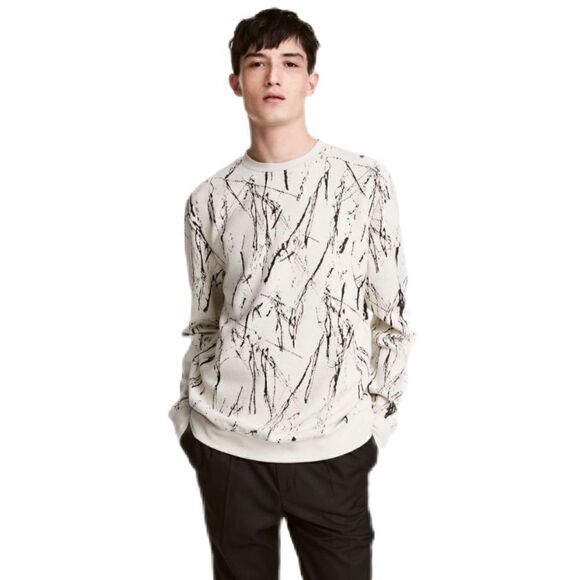 H&M marble crew neck sweater - Picture 1 of 9